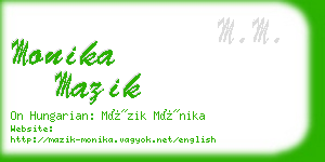 monika mazik business card